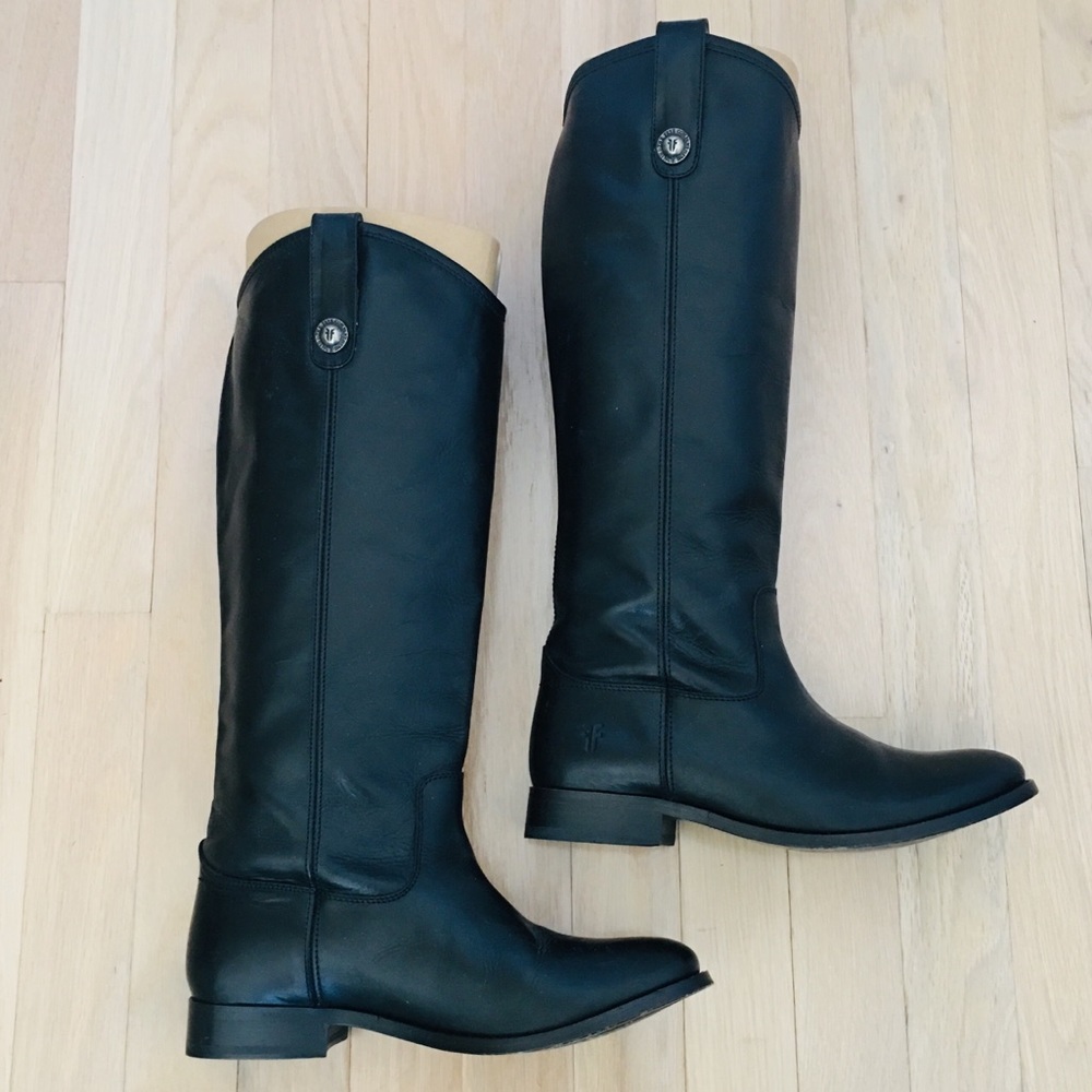 Frye Melissa Button Boots Antique/Polished Black